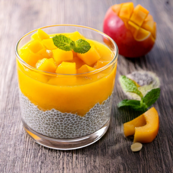 Healthy kesar mango recipe, Kesar mango chia pudding