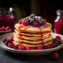 Logan berries Pan Cake