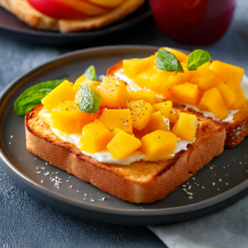 Kesar mango recipes, fruity, creamy and tasty mango toast