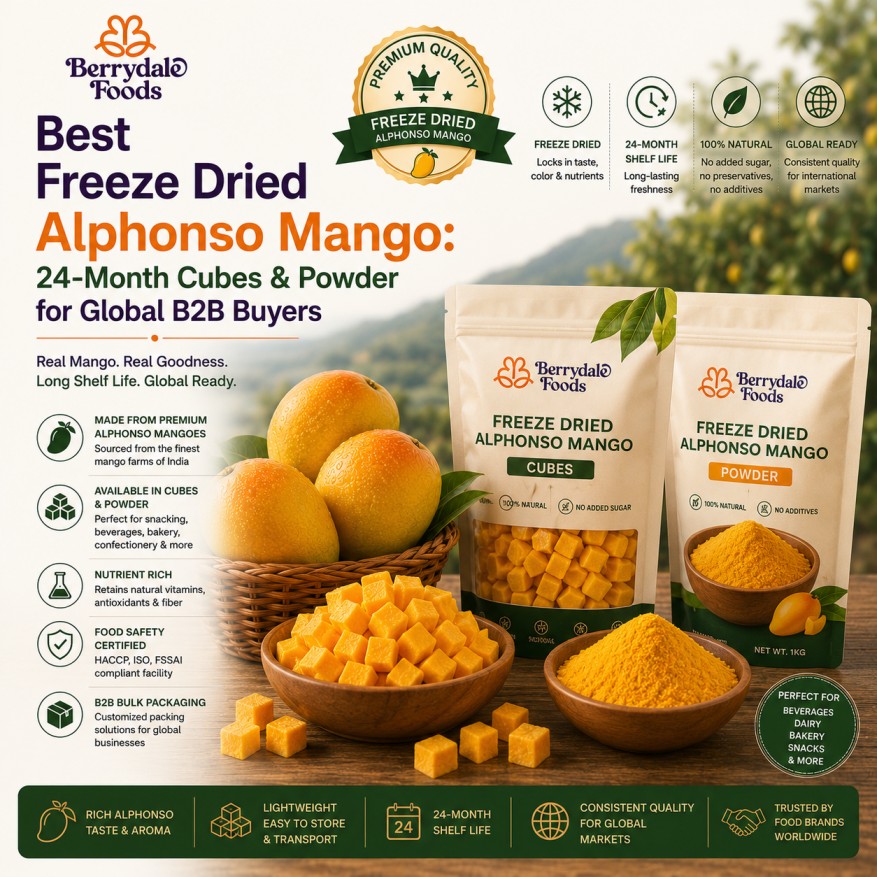 freeze dried alphonso mango